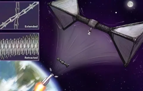 Illustration of massive super-structures in outer space