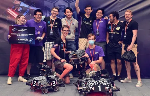 Photo of the ARUM team celebrating their win at the competition