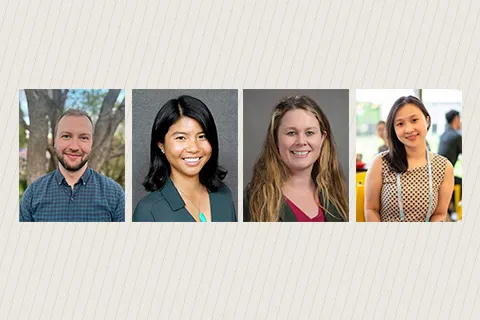 Headshots of four faculty members